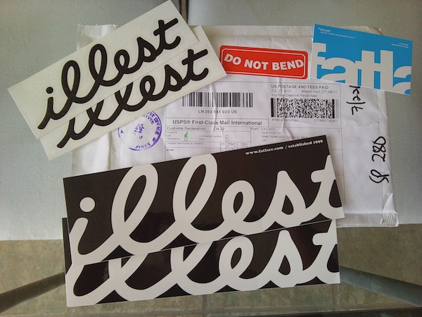 Illest stickers fresh from the Fatlace Online Emporium